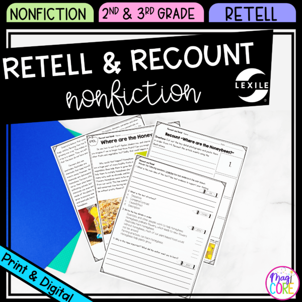 Retell & Recount Nonfiction - 2nd & 3rd Grade Reading Comprehension Passage Unit