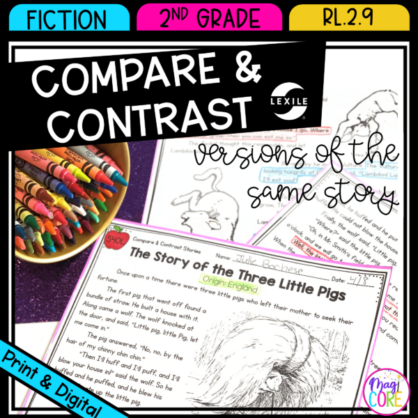 Compare & Contrast Different Versions of Stories RL.2.9 - Print & Digital RL2.9