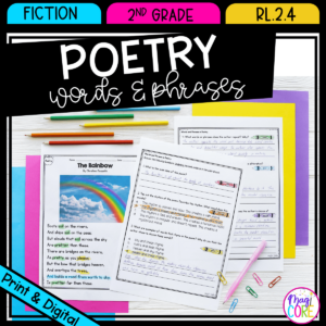 Poetry Words and Phrases - 2nd Grade RL.2.4 - Printable & Digital RL2.4