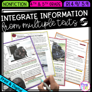 Integrating Information from Two Texts - RI.4.9 & RI.5.9 Passages - RI4.9 RI5.9
