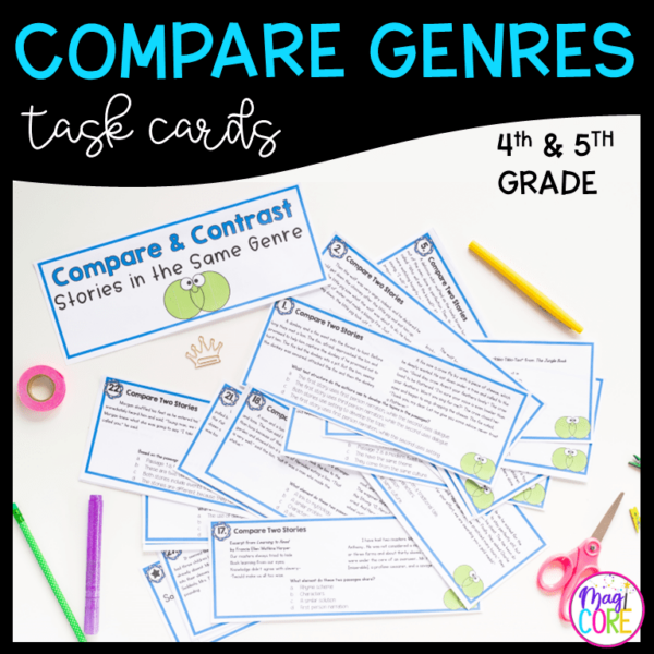 Compare & Contrast Stories in the same Genre Task Cards - 5th Grade - RL.5.9