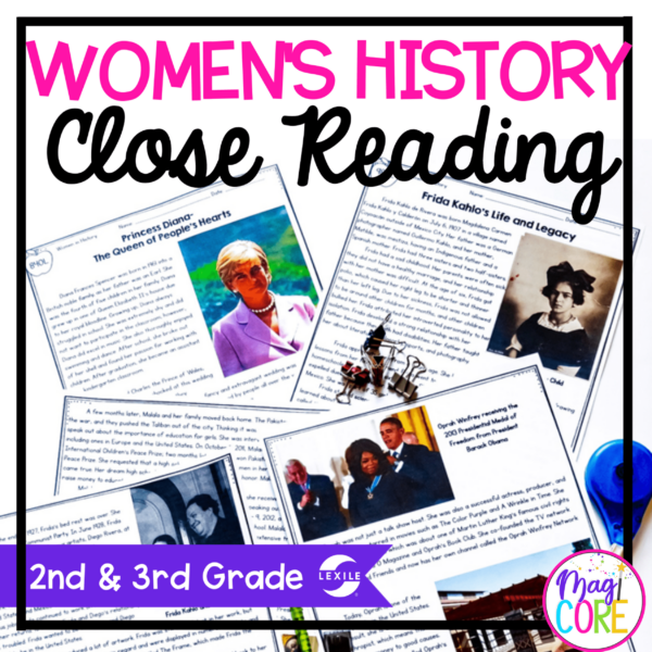 Women's History Close Reading - 2nd & 3rd Grade
