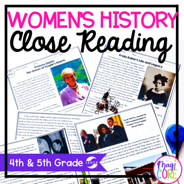 Women's History Close Reading - 4th & 5th Grade