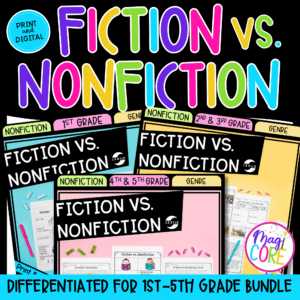 Fiction vs. Nonfiction Reading Comprehension Differentiated Bundle