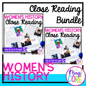 Women's History Close Reading Differentiated Bundle - 2nd-5th Grade