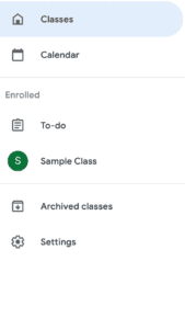 Google Classroom To Do Tab Screenshot