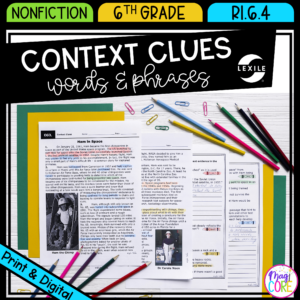 Context Clues in Nonfiction - 6th Grade RI.6.4 - Reading Passages for RI6.4