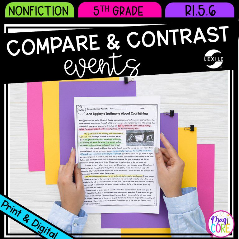 Compare & Contrast Events from Multiple Accounts RI.5.6 - Reading Passages RI5.6