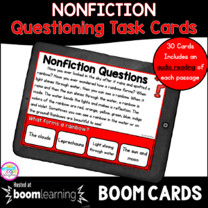 Ask & Answer Questions in Nonfiction for 2nd and 3rd Grade Boom Cards for Distance Learning