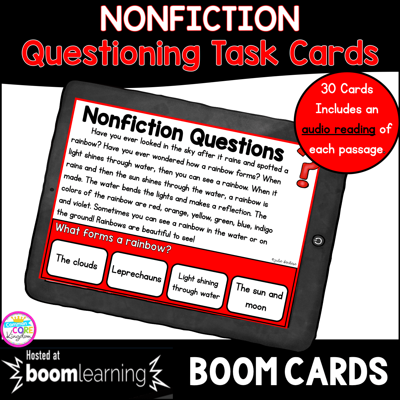 Ask & Answer Questions in Nonfiction for 2nd and 3rd Grade Boom Cards for Distance Learning