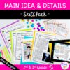 Main Idea Skill Pack Bundle – RI.2.2 & RI.3.2 - Print & Digital