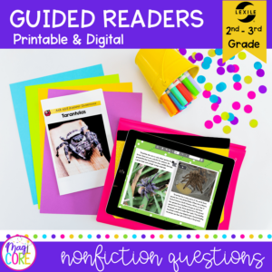 Guided Reading Packet: Nonfiction Ask & Answer Questions - 2nd Grade RI.2.1 & 3rd Grade RI.3.1 - Printable & Digital