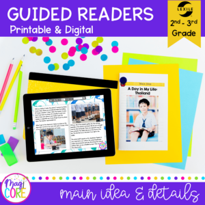 Guided Reading Packet: Main Idea - 2nd Grade RI.2.2 & 3rd Grade RI.3.2 - Printable & Digital