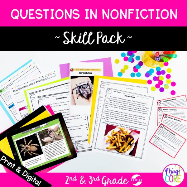 Nonfiction Questions Skill Pack Bundle – RI.2.1 & RI.3.1 - Print & Digital