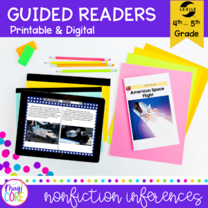 Guided Reading Packet: Nonfiction Inferences - 4th Grade RI.4.1 & 5th Grade RI.5.1 - Printable & Digital