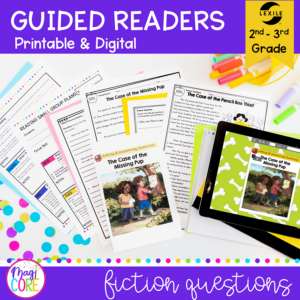 Guided Reading Packet: Fiction Questions - 2nd Grade RL.2.1 & 3rd Grade RL.3.1 - Printable & Digital Formats