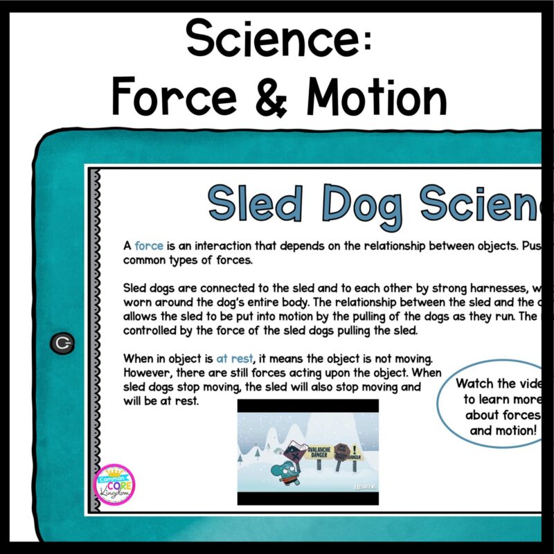 Force & Motion on Dog Sled Race