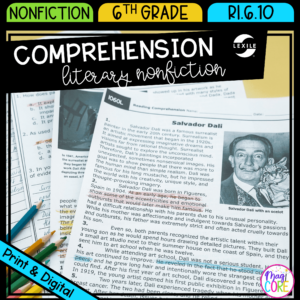 Literary Nonfiction Reading Comprehension - RI.6.10 - Reading Passages to RI6.10