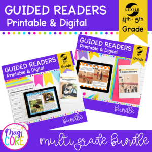 4th & 5th Grade Guided Reading Bundle - Printable & Digital Formats