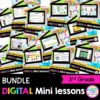 3rd Grade Digital Mini lessons bundle cover showing digital worksheets