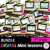 4th Grade Digital Mini lessons bundle cover showing digital worksheets