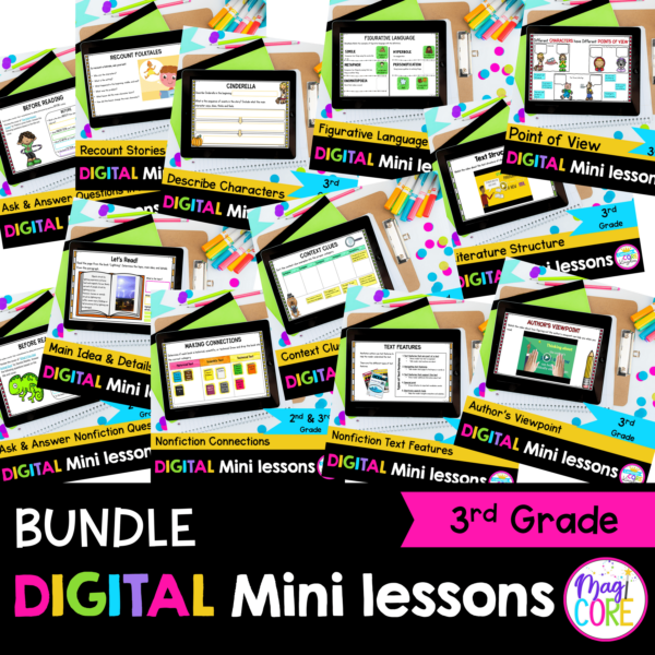3rd Grade Reading Mini Lessons Bundle for Google & Seesaw Distance Learning