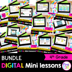 4th Grade Reading Mini Lessons Bundle for Google Slides & Seesaw Distance Learning