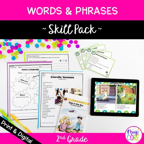 Words & Phrases Skill Pack Bundle - RL.2.4 - Print & Digital