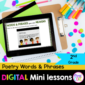 Digital Lessons: Words & Phrases RL.2.4 - Google Slides & Seesaw