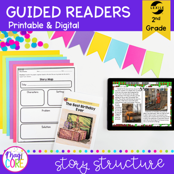 Guided Reading Packet: Story Structure - 2nd Grade RL.2.5 - Printable & Digital Formats