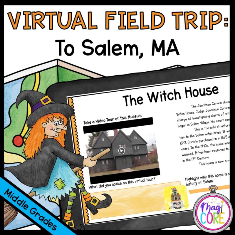 Virtual Field Trip Salem Witch Trials - Google Slides & Seesaw Format