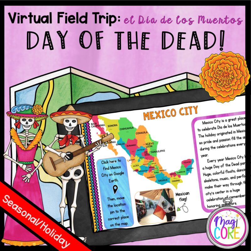 Virtual Field Trip Day of the Dead - Google Slides & Seesaw Format