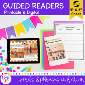 Guided Reading Packet: Words & Phrases - 4th & 5th Grade RL.4.4 & RL.5.4 - Printable & Digital