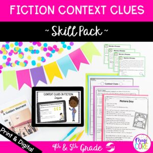 Fiction Context Clues Skill Pack - RL.4.4 & RL.5.4 Classroom & Distance Learning