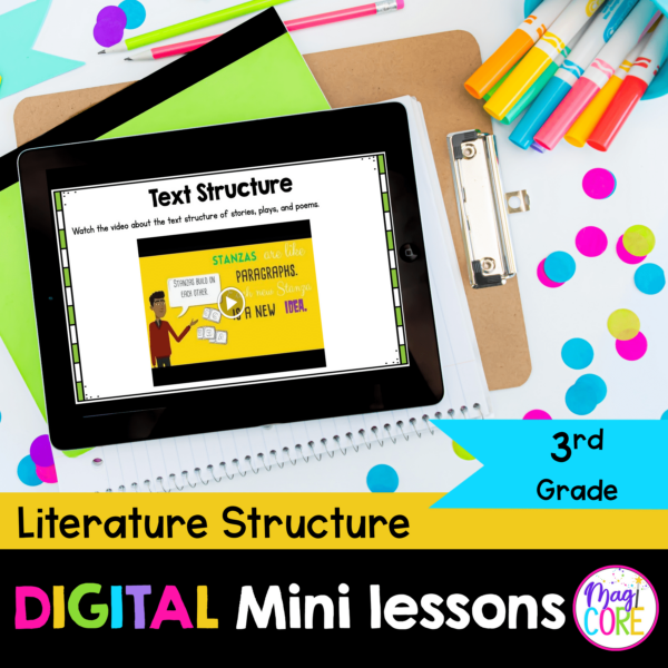 Digital Lessons: Fiction Text Structure RL.3.5 - Google Slides & Seesaw