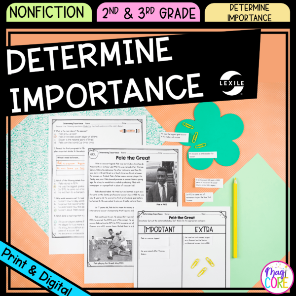 Determine Importance - 2nd & 3rd Grade Reading Comprehension Passages Unit