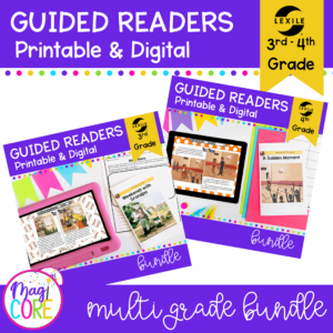 3rd & 4th Grade Guided Reading Bundle - Printable & Digital Formats