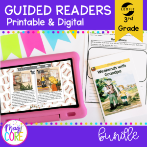 Guided Reading 3rd Grade Bundle - Printable & Digital Guided Reader Formats