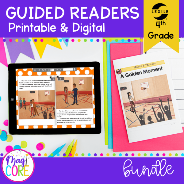 4th Grade Guided Reading Small Group Books, Lessons, Worksheets Print & Digital