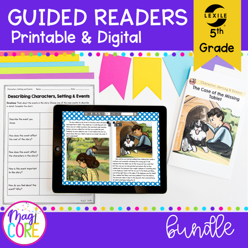 Guided Reading 5th Grade Bundle - Printable & Digital Guided Reader Formats