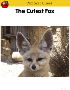 The Cutest Fox book cover for 2nd & 3rd Grade Context Clues Guided Reader
