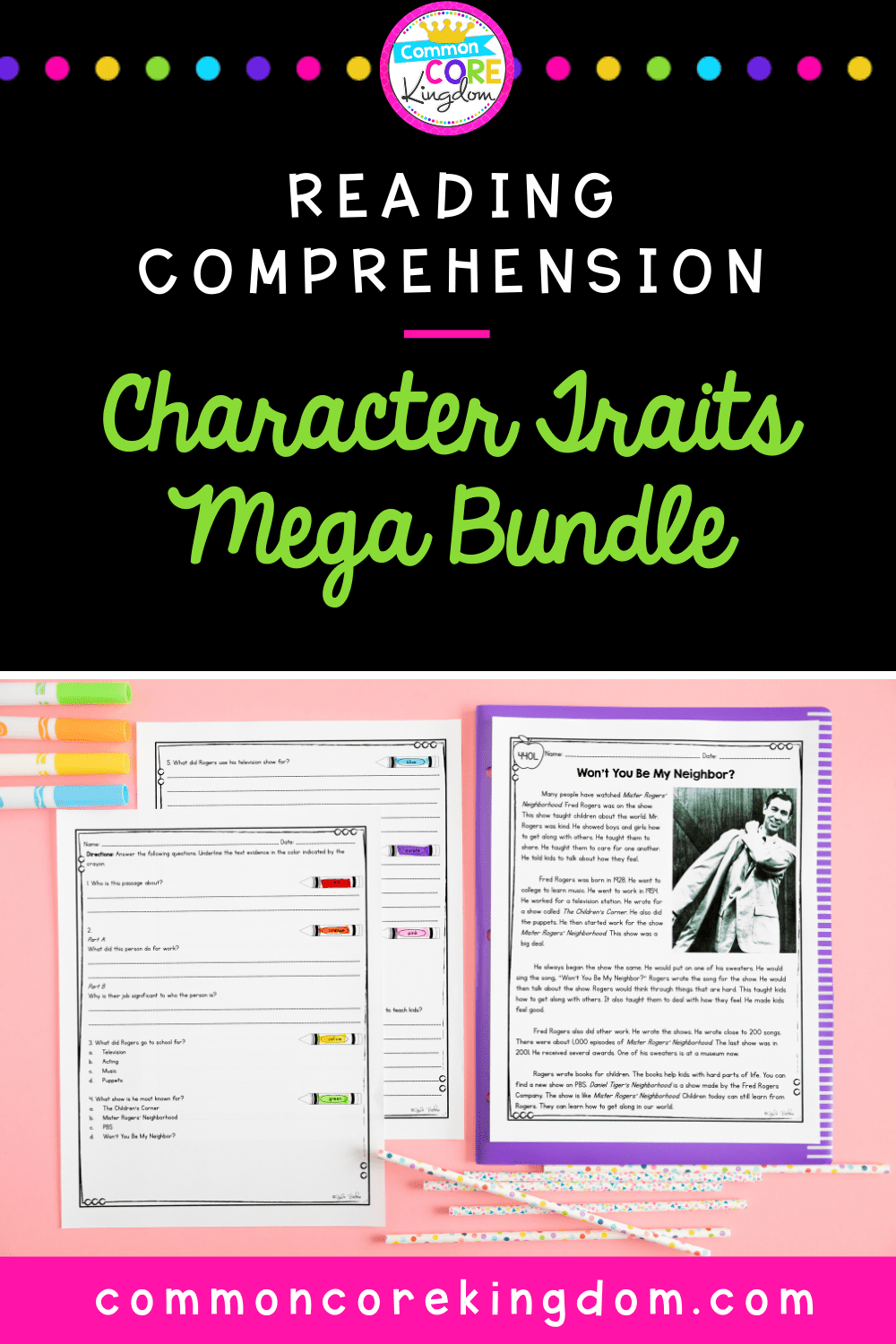 Character Traits Reading Passages Mega Bundle Pin