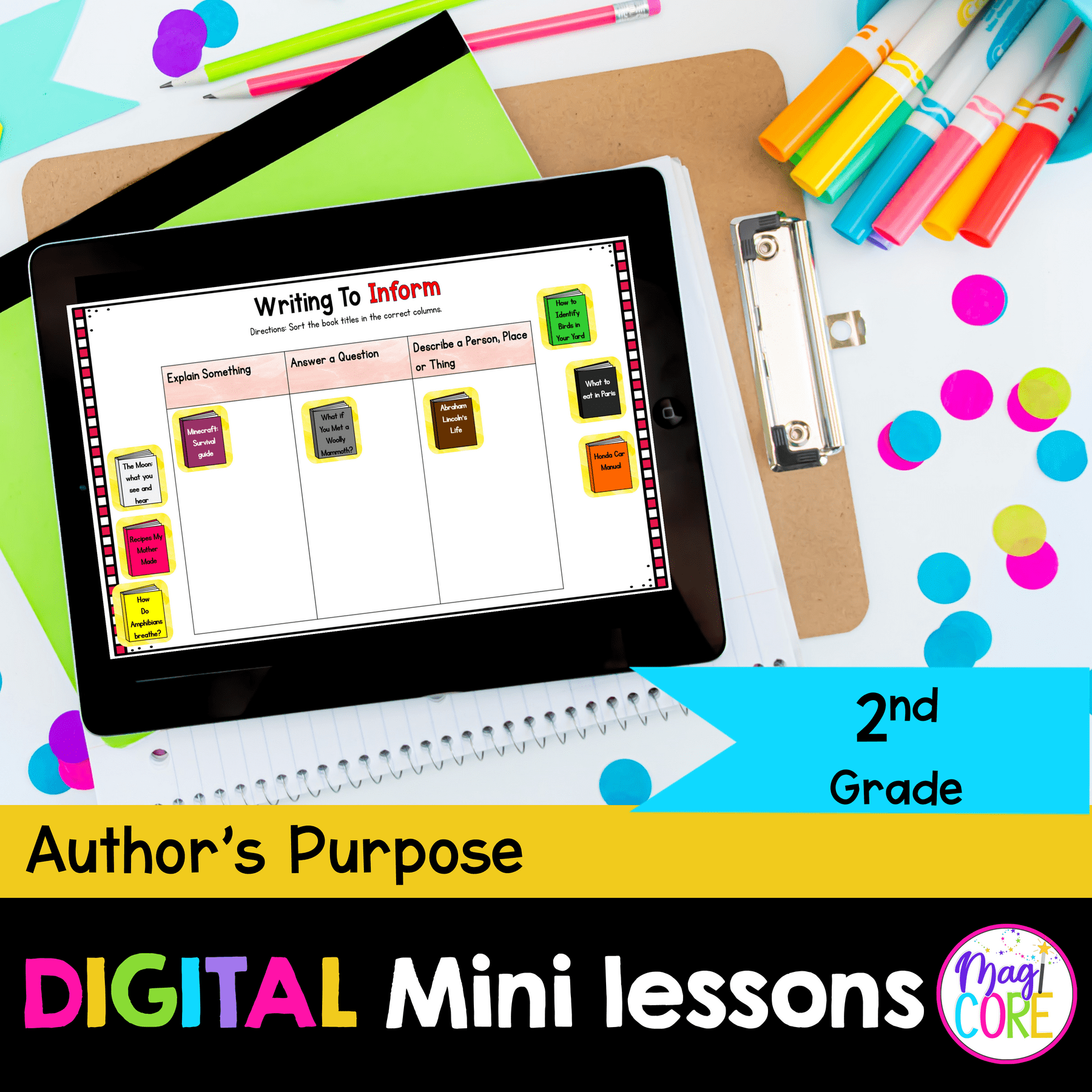 Digital Lessons: Author's Purpose - RI.2.6 - Google Slides & Seesaw