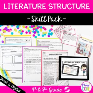 Literature Structure Skill Pack Bundle - RL.4.5 & RL.5.5 - Print & Digital