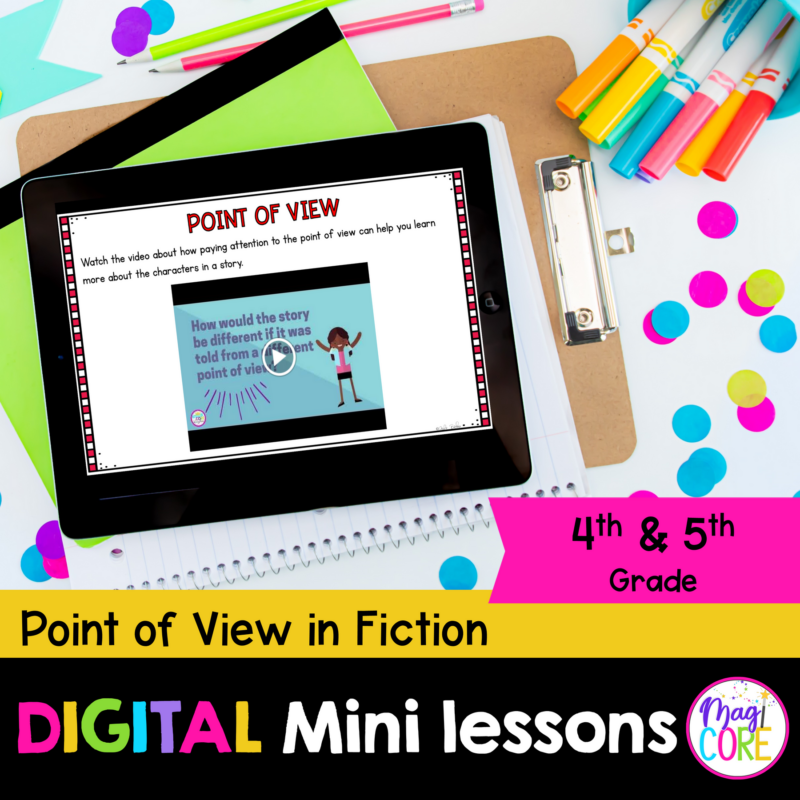 Digital Lessons: Character Point of View - RL.4.6 & RL.5.6 - Google Slides & Seesaw