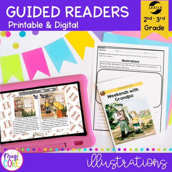 Guided Reading Packet: Illustrations - 2nd & 3rd Grade RL.2.7 & RL.3.7 - Printable & Digital Formats