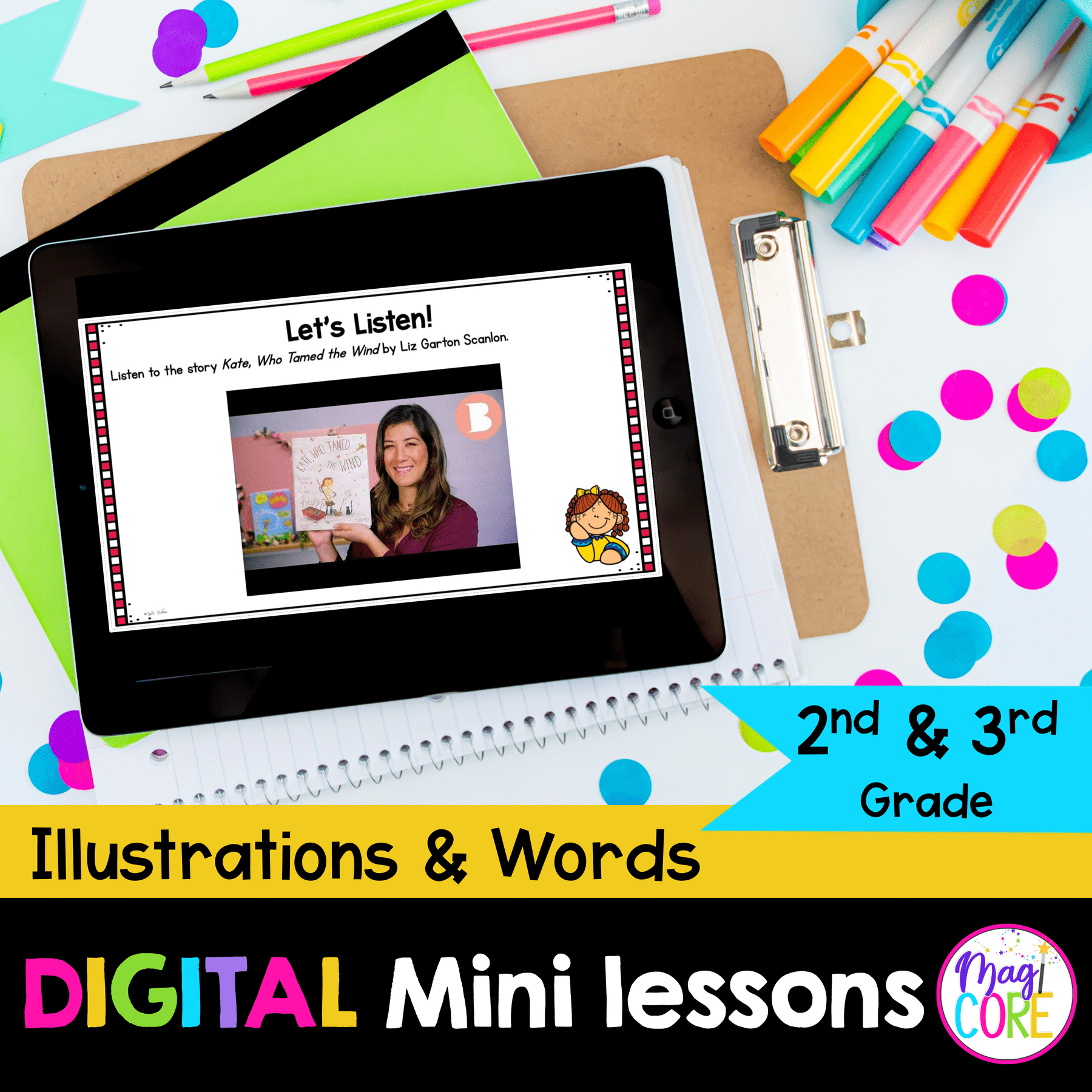 Digital Lessons: Illustrations & Words - RL.2.7 & RL.3.7 - Google Slides & Seesaw