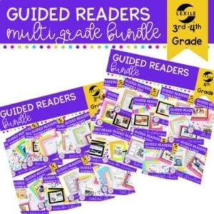 Cover for 3rd and 4th grade guided reading bundle