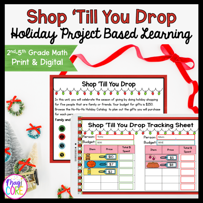 Holiday Shopping Project Based Learning - Christmas & Winter Holiday PBL