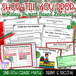 Holiday Shopping Project Based Learning Christmas & Winter Holiday PBL Activity